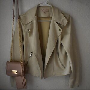 Philosophy Beige Leather Jacket